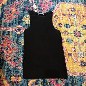 Anthropologie Knit Black Top Sleeveless size Small Halter